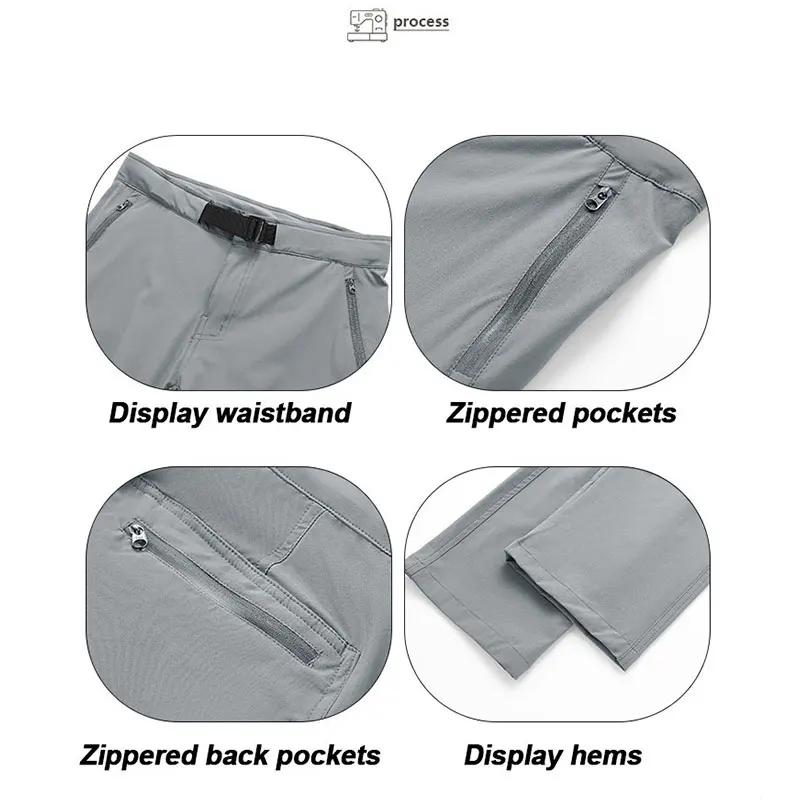 Men hiking pants Men Hiking Pants Wear-resistant Nylon Hiking Pants Water Splash Prevention Quick Dry UV Proof Trekking Camping Outdoor Trousers