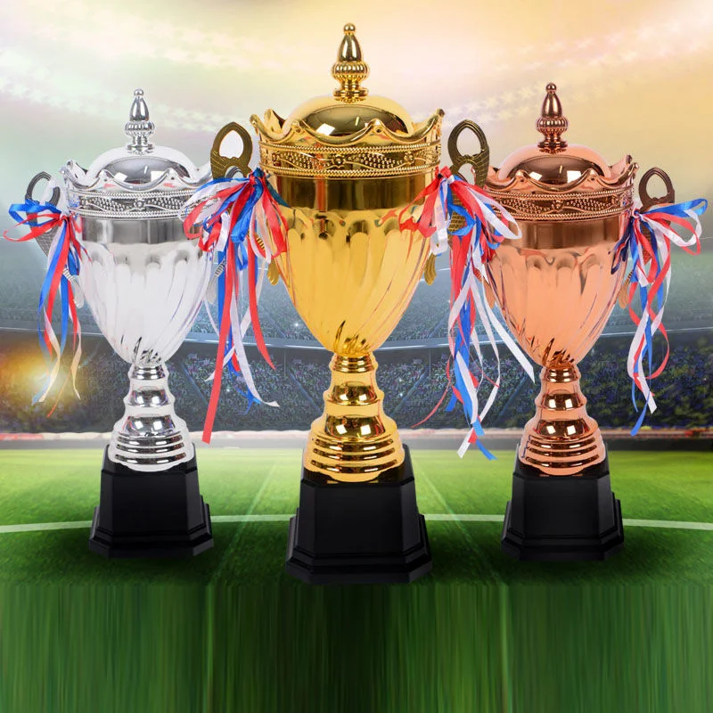 Crown Metal Gold Silver Copper Tricolor Trophy, Team Sports, Football, Basketball Game, Total Trophy, Home Decor