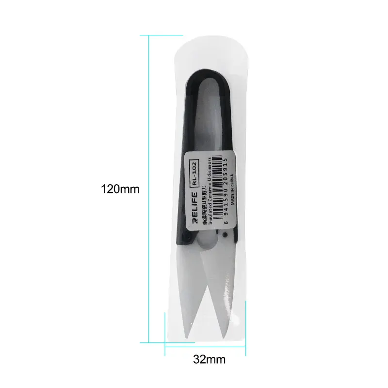 1Pc U Form Schere mit Abdeckung Keramik Isolierte Garn Faden Cutter Kreuz-stich Stickerei Scher Trimmer Mini – Detail 7