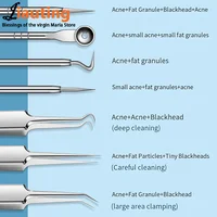 Ultra-Fine Cell Pimples Blackhead Stainless Steel Clip Tweezers Beauty Salon Special Scraping Closing Artifact Acne Needle Tool 1