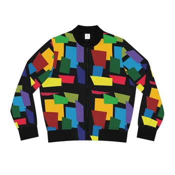 Giacca allentata con stampa grafica astratta 3D 2024 Nuova giacca da basket autunnale Moda Giubbotti bomber larghi oversize per esterni quotidiani 1