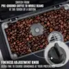 Fully Automatic Espresso Machine With Grinder - 19 Customizable Coffee Options - Auto-Cleaning For Easy Maintenance - Milk-Foam 5