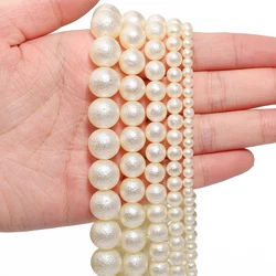 Elegant White and Pink Wrinkled Imitation Pearl Glass Beads - Perfect for DIY Jewelry and Accessories (Yellow)