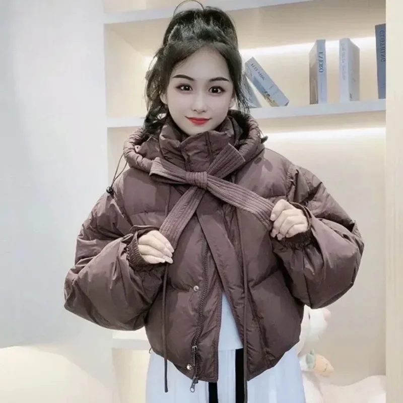 2024 New Women Down Jacket Winter Coat Female Short Parkas Given To Philandering Outwear Hooded Leisure Time Versatile Overcoat