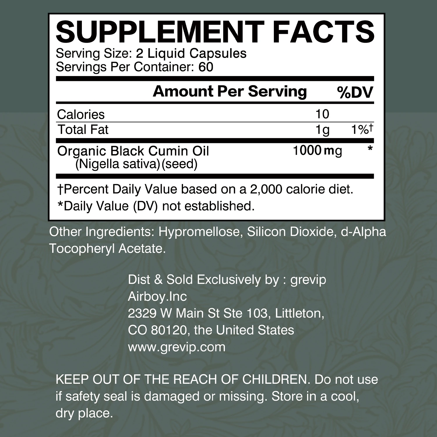 Black Seed Oil-Relieve Digestive Distress, Promote Healthy Hair and Skin, and Improve Overall Function