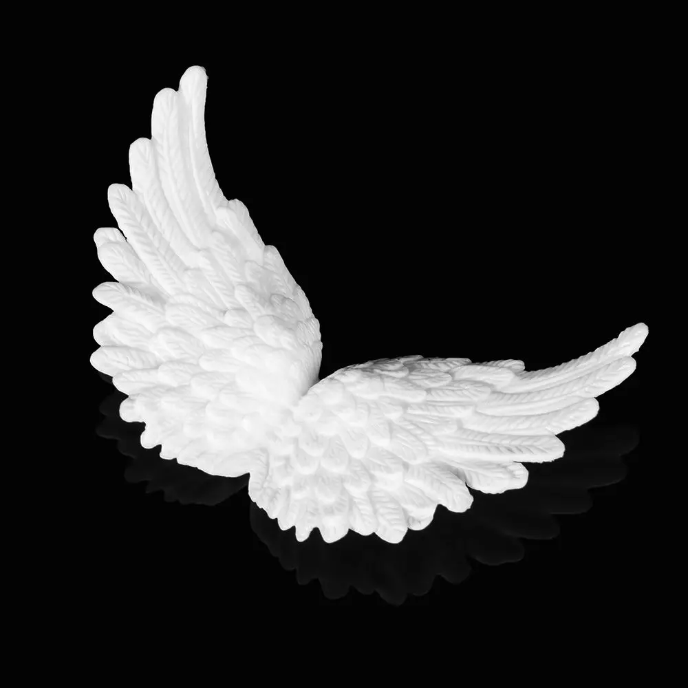 3D Plastic Angel Wings for Crafts Christmas Tree Ornaments White Feathers  Costume Mini Wings Decor for DIY Crafts Accessories Christmas Party Favor