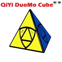 [Picube] QiYi Duomo Pyramind Magic Cube Stickerless Speed Cubo Toys for Beginner Training Educational Triangle Speed Cubo Magico 1