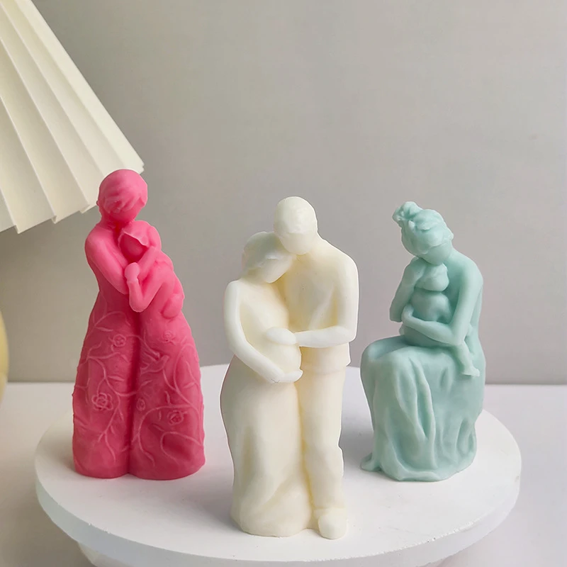 Growth Trilogy Silicone Candle Mold Pregnant Mother Human Body Gypsum
