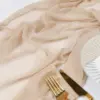 Beige Table Runner Chiffon Table Setting Semi-Sheer Dining Vintage Wedding Party Christmas Banquets Arches Cake Decor 2