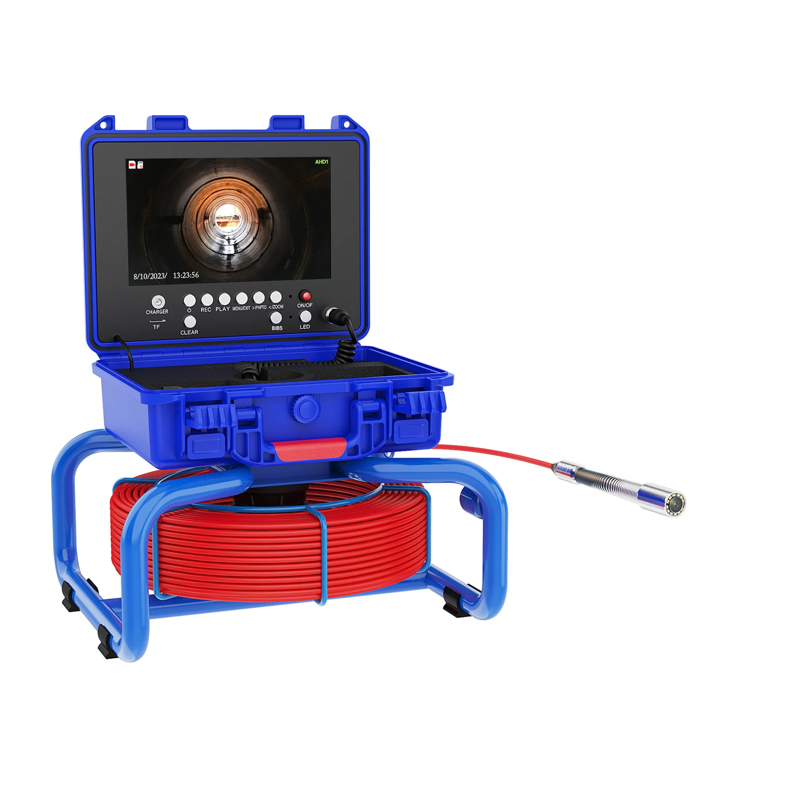 Sewer Inspection Camera 9 inch DVR Sewer Pipe Camera Meter Counter Endoscope Camera Borescope camera with and Self-Leveling 512H 3