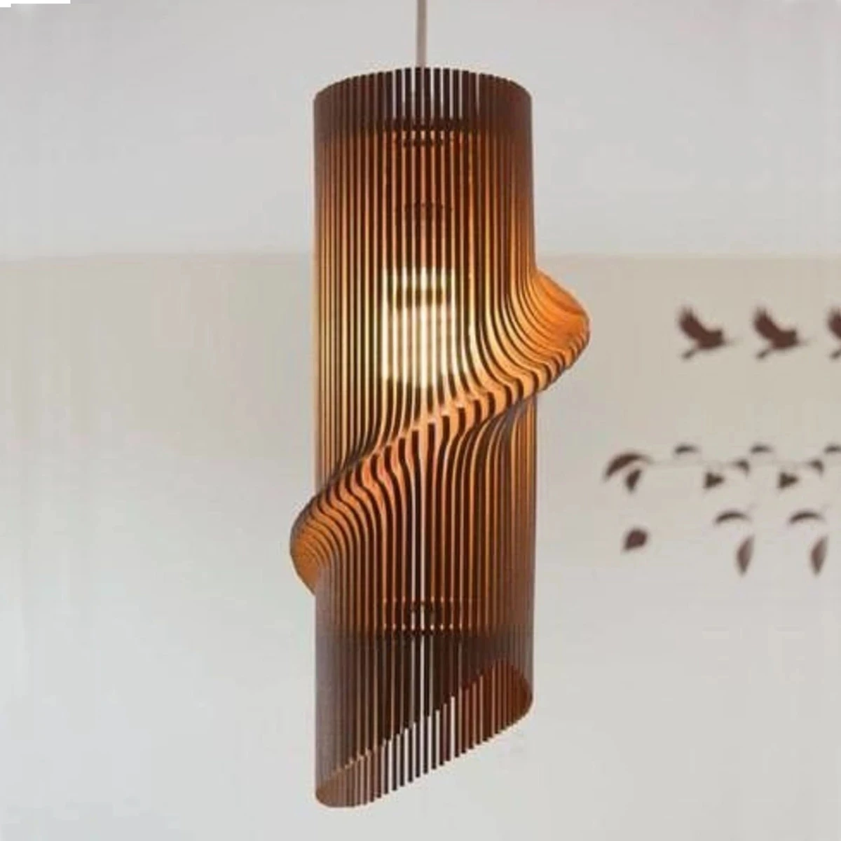 Wooden Pendant Hanglamp Template Laser Cut Vector Files Layouts Model CDR/DXF/AI/SVG Files for CNC Laser Cut band saw machine