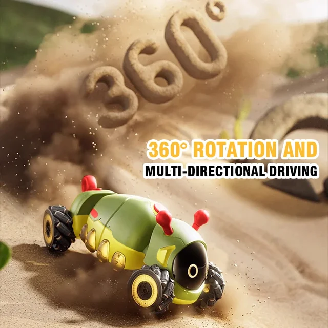 RC Caterpillars Car 2.4G Remote Controll Cars Toy Stunt Vehicle with Sound Effects and Lighting Toys for Boys Kid Christmas Gift 5