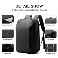 BANGE New Casual Multi-Pockets Big Capacity Daily 15.6inch Laptop Light Waterproof For Business Trip Roomy Men Backpack with YKK - Image 5