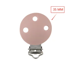 Silicone Round Clips Set - Pack of 5 for DIY Crafts and Jewelry Making (35MM rose brown)