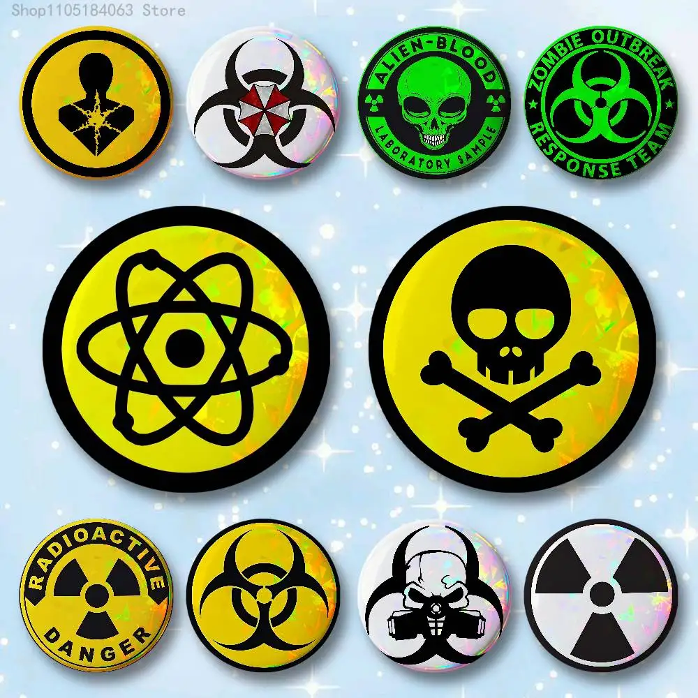 B-Biochemical C-Crisis Symbol Badges 25 32 44 58 75 mm Round Cosplay ...