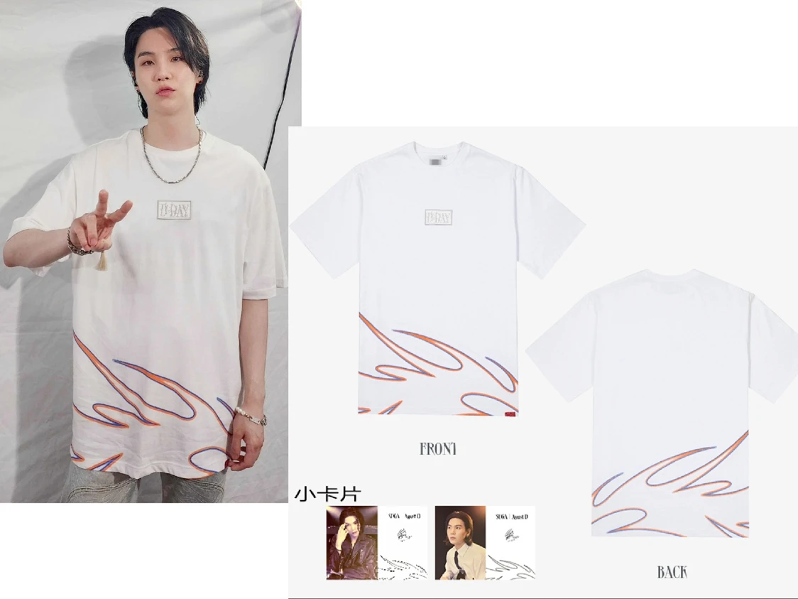 Kpop Suga|AGUST D D-DAY TOUR MERCH T-shirt Tour Vocal