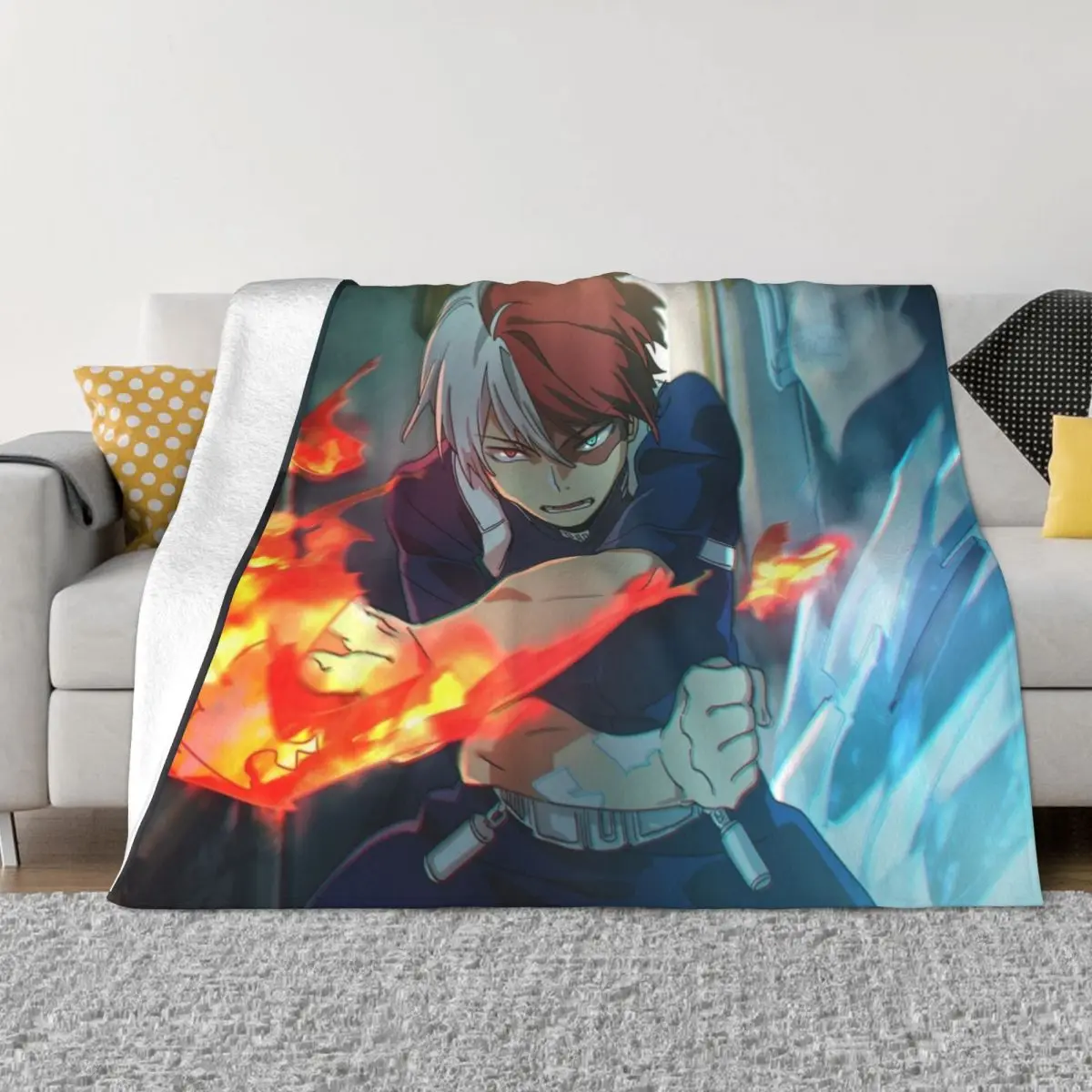 

Одеяло Boku no Hero Академия Тодороки, персонализированное Подарочное плотное одеяло для сна, рождественские подарки, милое одеяло