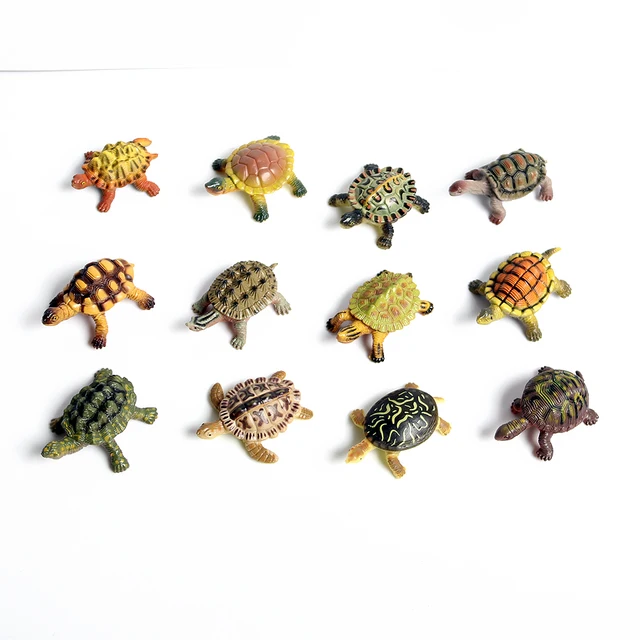 Realistic Miniatures Marine Life Sea Turtle Model Ocean Animal Tortoise Figurines Aquarium Decoration Fish Tank Accessories Toys 3