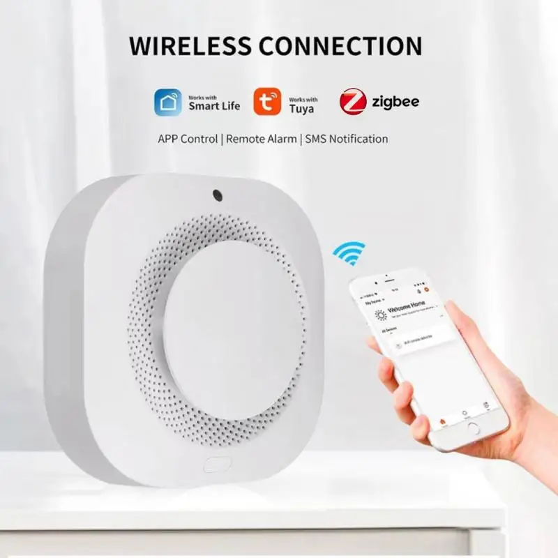 Смарт-датчик дыма CoRui Tuya Zigbee/Wi-Fi с датчиком движения