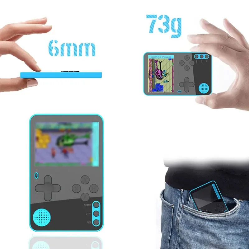 Console di gioco mini K10 portatile retrò con 500 giochi classici, giocattolo regalo di Natale per ragazzi, batteria da 400 mAh, lettore di gioco portatile sottile._voghion.com
