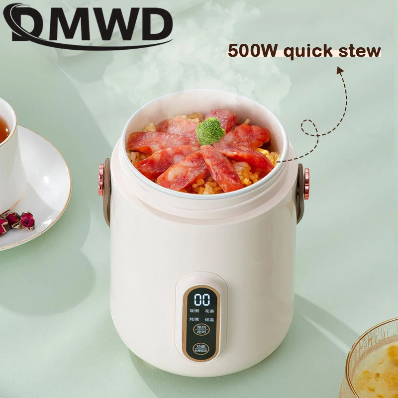 Rice Cooker Electric Cooker Electric Cooking Pot Electric Food Warmer 110V Electric Kettle Health Tea Water Boiler Stew Hot Pot Soup Porridge Slow Cooker Rice Cooking Heating Lunch Box Food Warmer