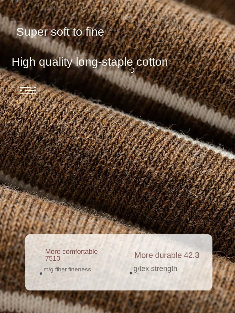 Socks Men's Middle Tube Socks Long Socks Purified Cotton Sweat-Absorbent and Deodorant Autumn and Winter Sports Men Black