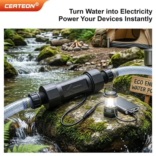Micro Générateur Hydraulique 5V 0.5W G1/4 pour Robinet Intelligent Capteur de Douche Générateur de Débit d'Eau Fileté Mini Turbine Salle de Bain 1