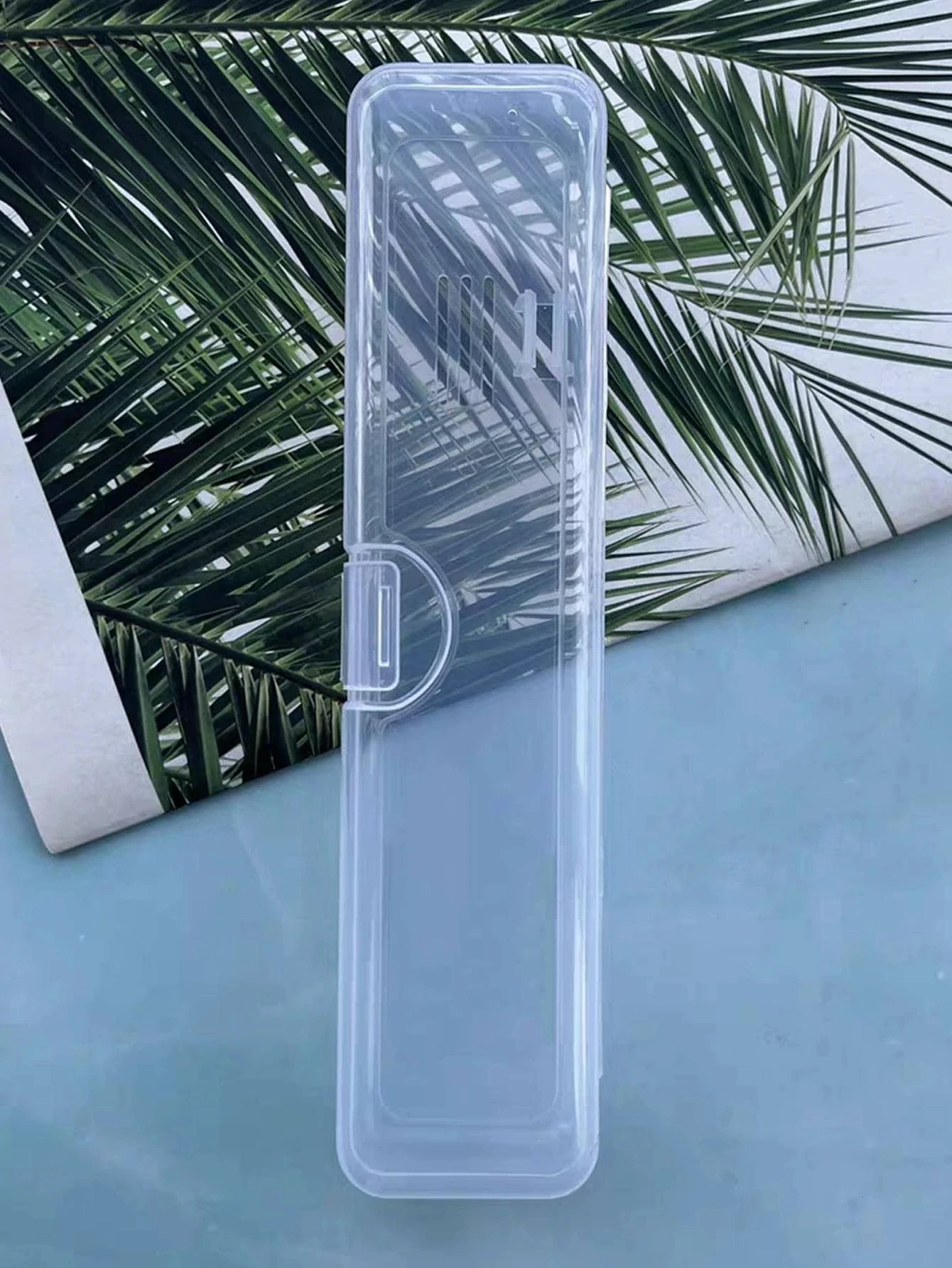 Clear Portable Toothbrush Storage Box 1pc For Outdoor