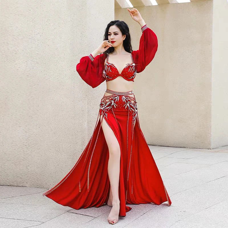 Vêtements De Danse Orientale Pour Femmes, Costume De Concours De Danse Du  Ventre, Ensemble De Performance Professionnelle En Mousseline Pour Adultes  - Danse Du Ventre - AliExpress