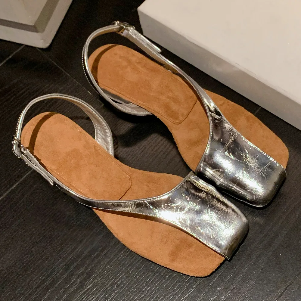 Sandales Diesel En Cuir Véritable - Or Et Noir, Talon, Taille 6 US, Neuves Avec Emballage