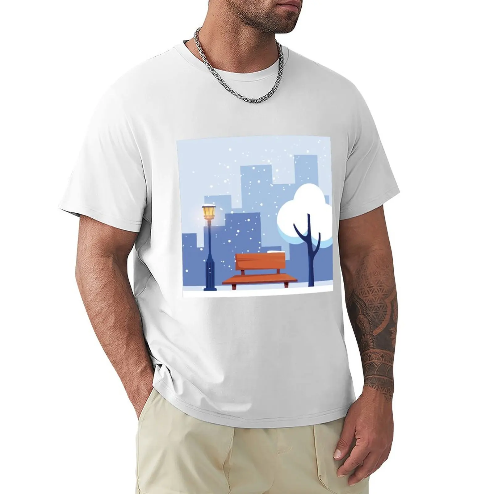 

A WINTER LANDSCAPE T-Shirt customs anime clothes hippie clothes sublime mens graphic t-shirts big and tall