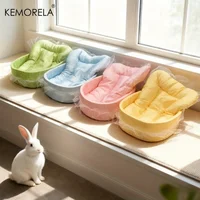 Nid de princesse lapin moelleux, lit en peluche douce avec bords en dentelle, literie confortable pour petits animaux de compagnie, Hamsters, cochons d'inde, 1 pièce 5
