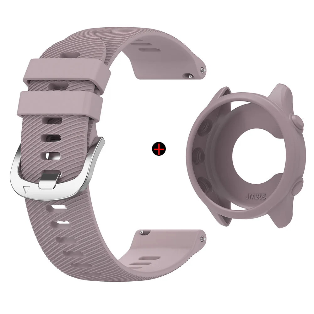 Versatile Soft Silicone 2-in-1 Watchband and Case Set - Single Color Wristband Replacement
