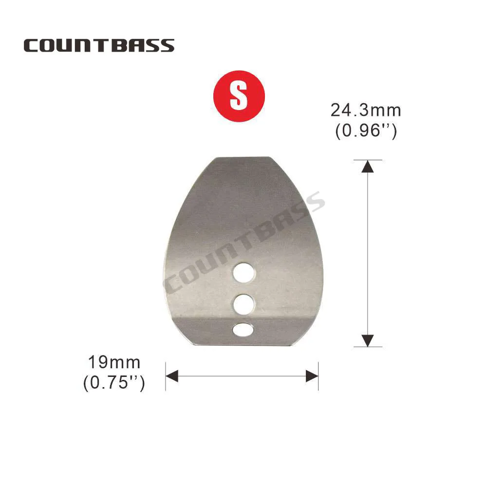 COUNTBASS Chatter Blades Stainless Steel Shakee Jig Dancer Blades Fishing Lures Parts 50pcs