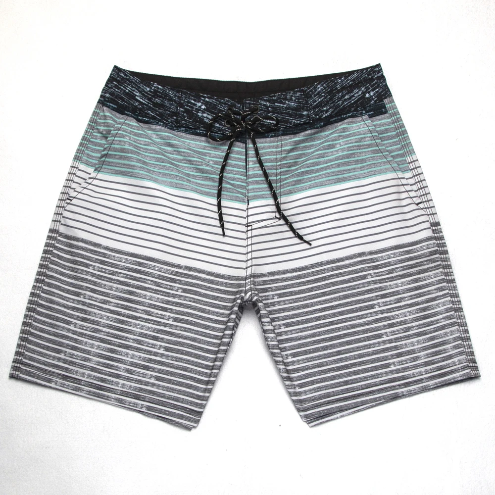Summer Hot Fashion Striped Boardsxhorts Sport Quick-dry Waterproof 4-way Stretch Gym Fitness Trunks Casual Man Shorts Swimsuit