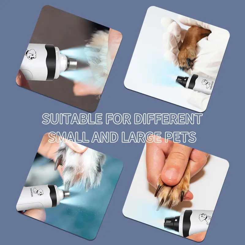 Electric Quiet Pet Nail Clippers Dog Cat Paws Rechargeable USB Charging Nail Grooming Grinder Trimmer Tools 5