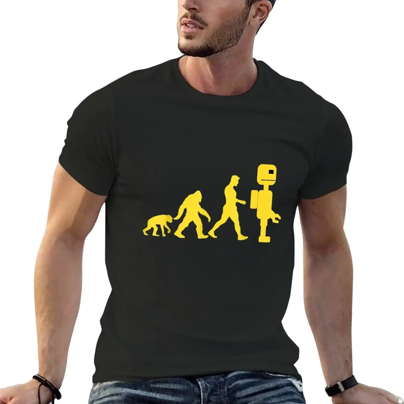 

Robot Evolution Sheldon's March of Progress BBT T-Shirt customs Blouse mens t shirts casual stylish