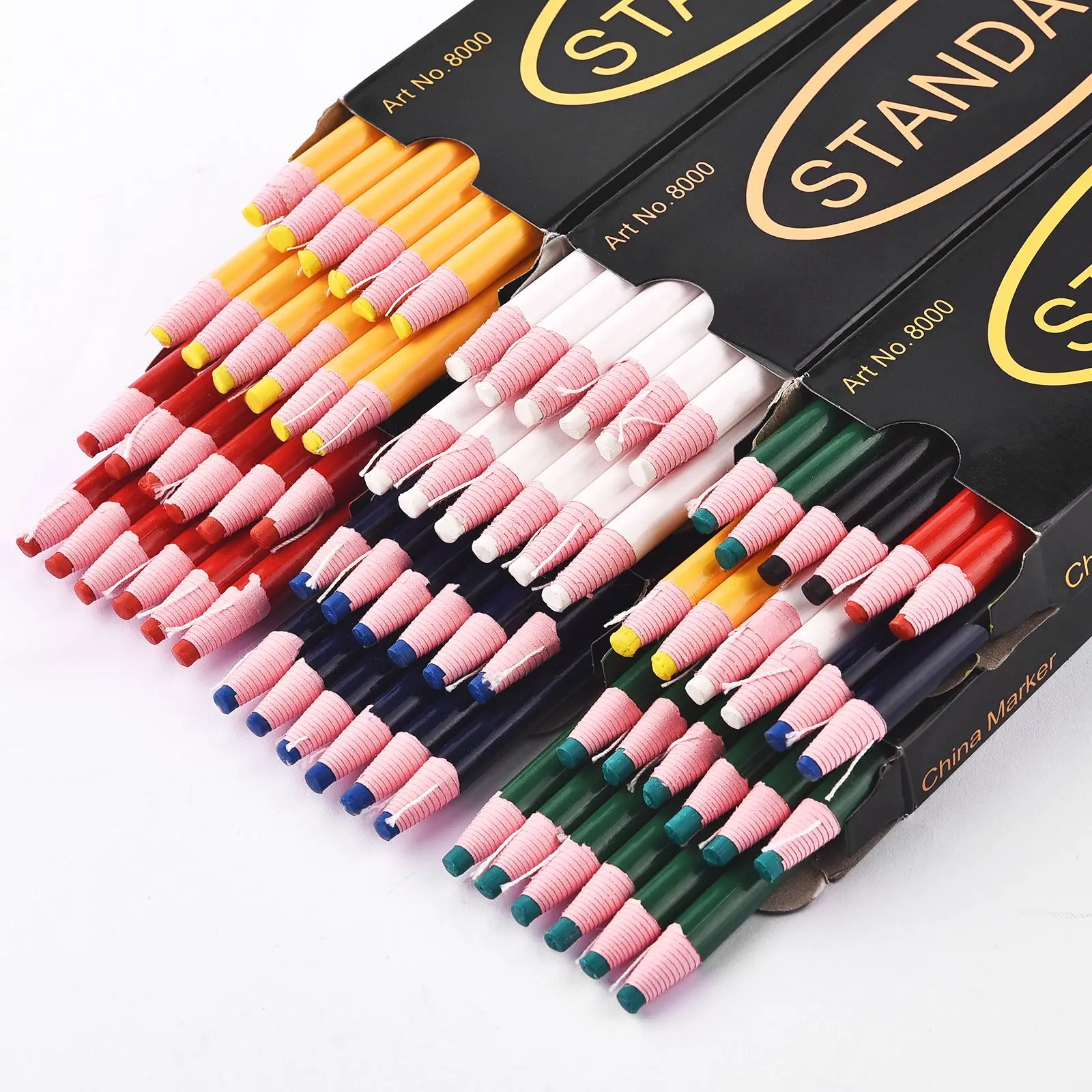 12pcsBoxColorfulSewingChalkTailorSCutFreePencilsFabricMarker