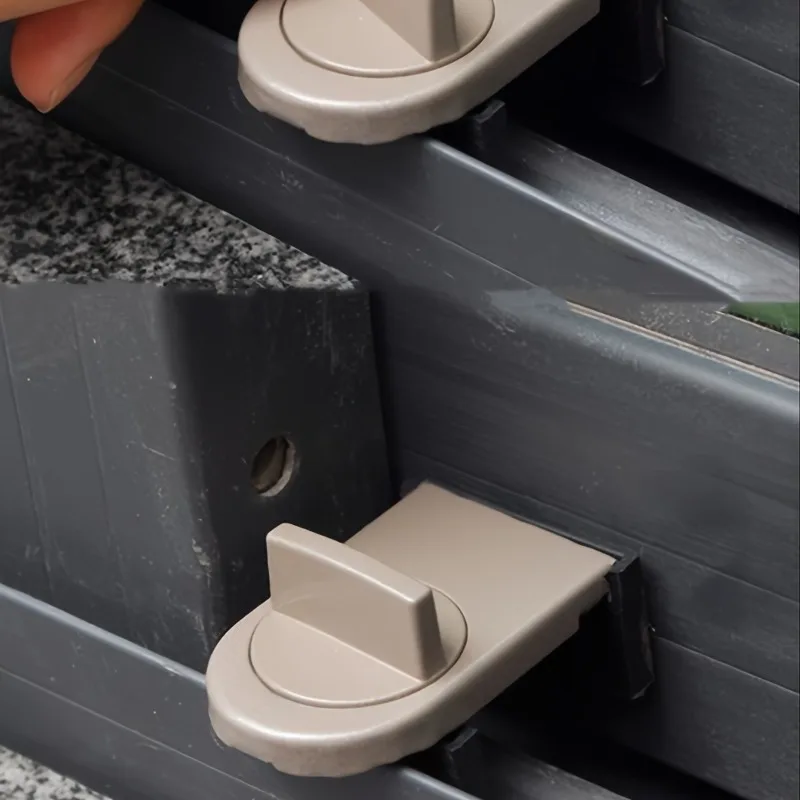 1pc Adjustable Security Door Latch, Mobile Window Insurance Lock, Anti-Theft Protection Lock Window Stoppers