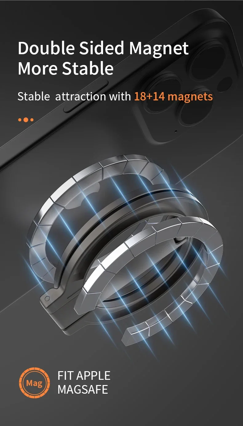 Magnetischer Telefonringhalter, universelle Kompatibilität