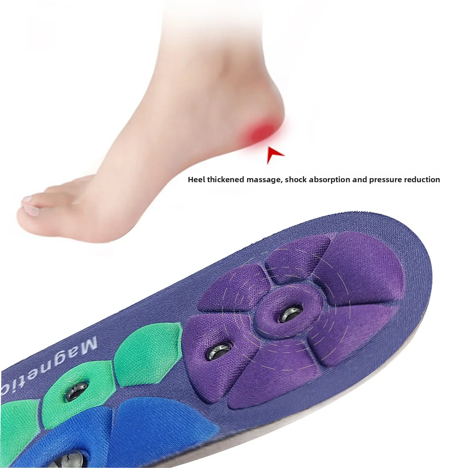 Medical Magnetic Therapy Sports Insoles Massage Foot Weight Loss Slimming Acupressure Insole Anti-fatigue Health Care Shoe Pads