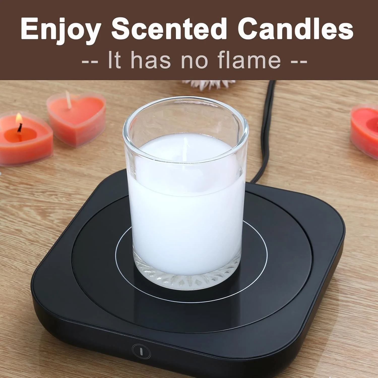 Coffee Cup Warmer for Desk Auto Shut Off & Temperature Settings-Beverage Tea Milk Wax Warmer Plate