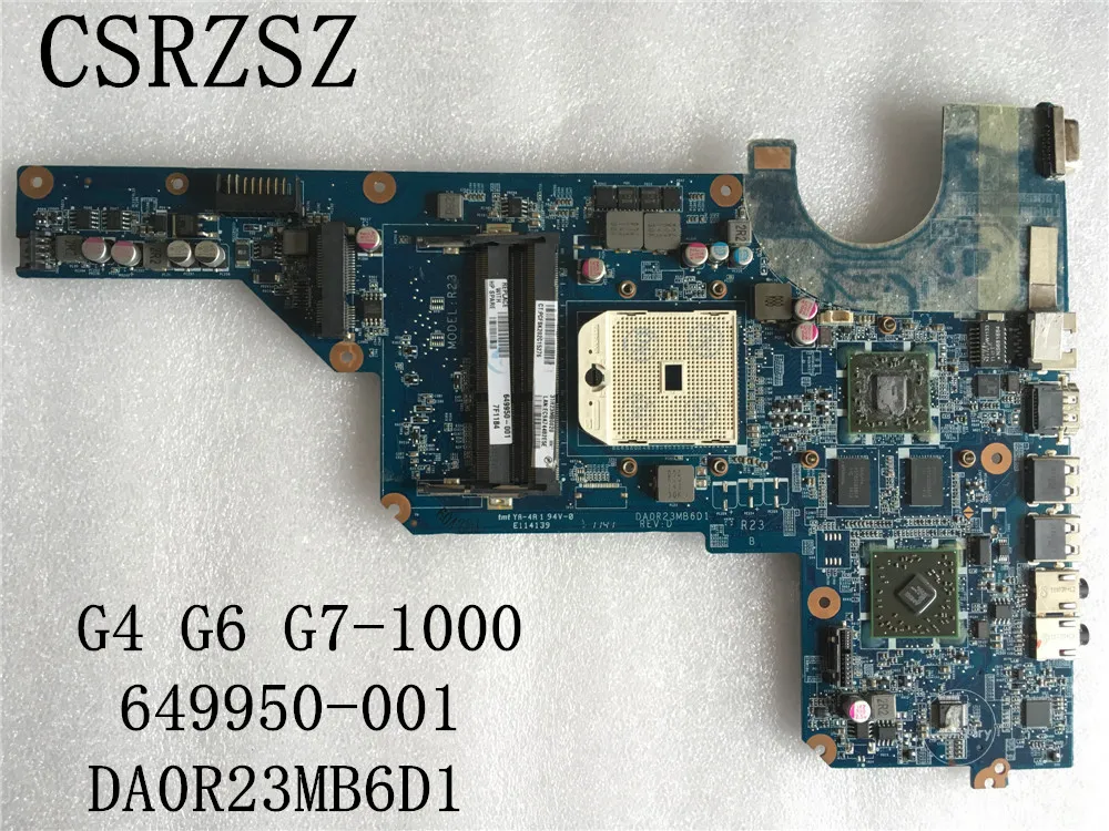 

For HP Pavilion G4 G6 G7-1000 Series Laptop motherboard 649950-001 649950-601 DA0R23MB6D1 Tested work perfect