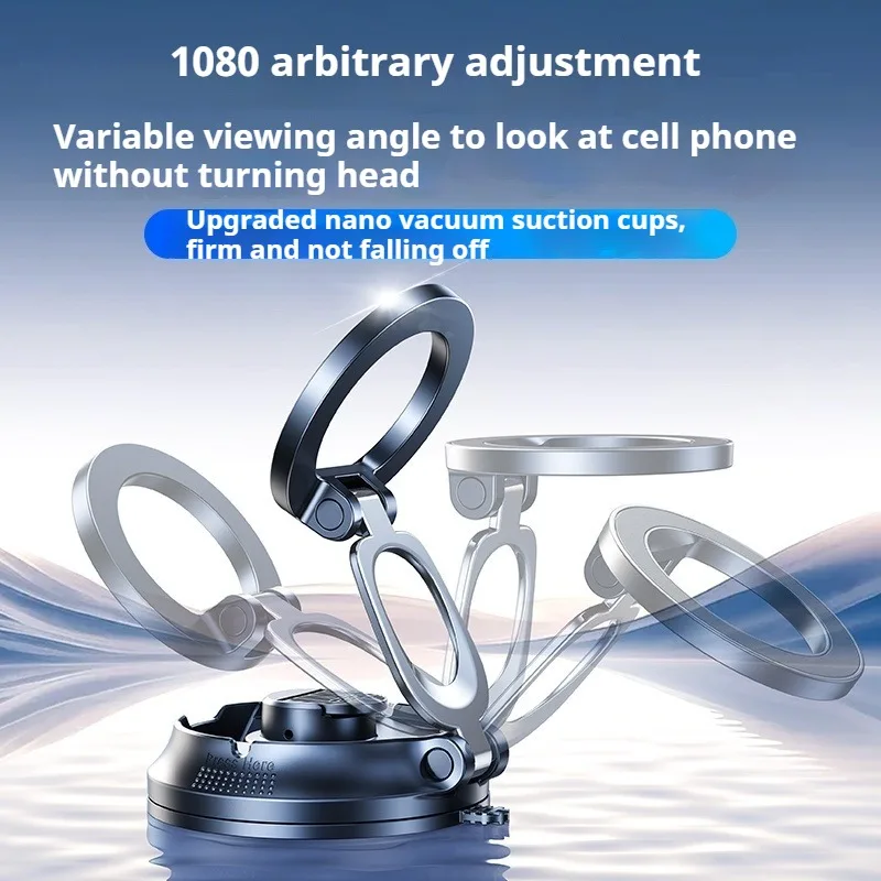 Eary Upgraded Vacuum Magnetic Car Phone Holder Magsafe 360 Rotation Ultra Suction Cup Phone Stand Mount for Your Car Accessories
