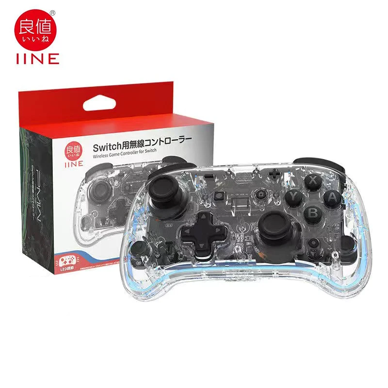 

IINE Transparent Mini Controller Wake Up Function Bluetooth Wireless Compatible Nintendo Switch/Lite/OLED