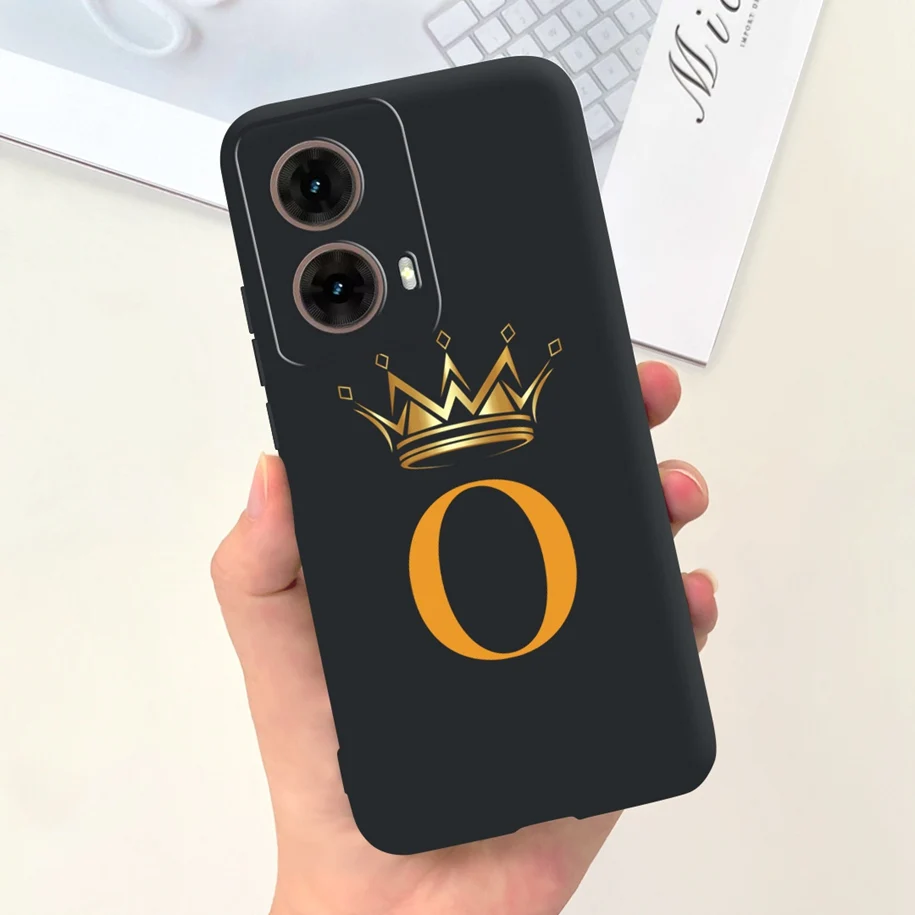 Luxury Initial Letters Soft Silicone Protective Case - Shockproof Bumper Cover