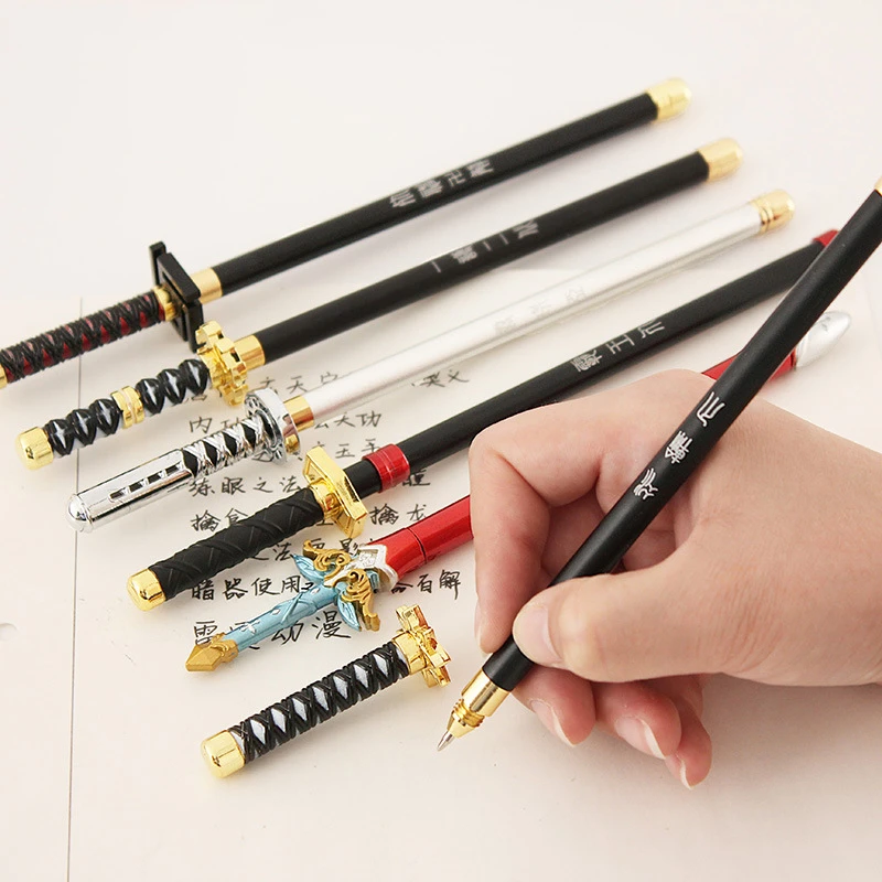 Bleach Art Online Anime Manga Randapparatuur Kantoorbenodigdheden Metalen Pen Derivaten Mes Zwaard Wapen Model Pennen| | -