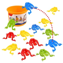 12PCS Fun Pressing Jumping Frog Parent Child Interactive Press Jump Frog Educational Toy Novelty Anti Stress Decompression Gift