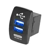 5V 3.1A Universal Car Charger Waterproof Dual USB Ports Auto Adapter Dustproof Phone Charger for Iphone Xiaomi Redmi Samsung 3