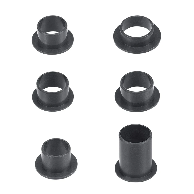 Oil Bearing Brass Copper Bushing 1/2/4pcs GFM-1012/1214/1416/1517/1618/1719//2528/0507 Flanged Sleeve Bearings POM Wrapped Oilless Bushings Black